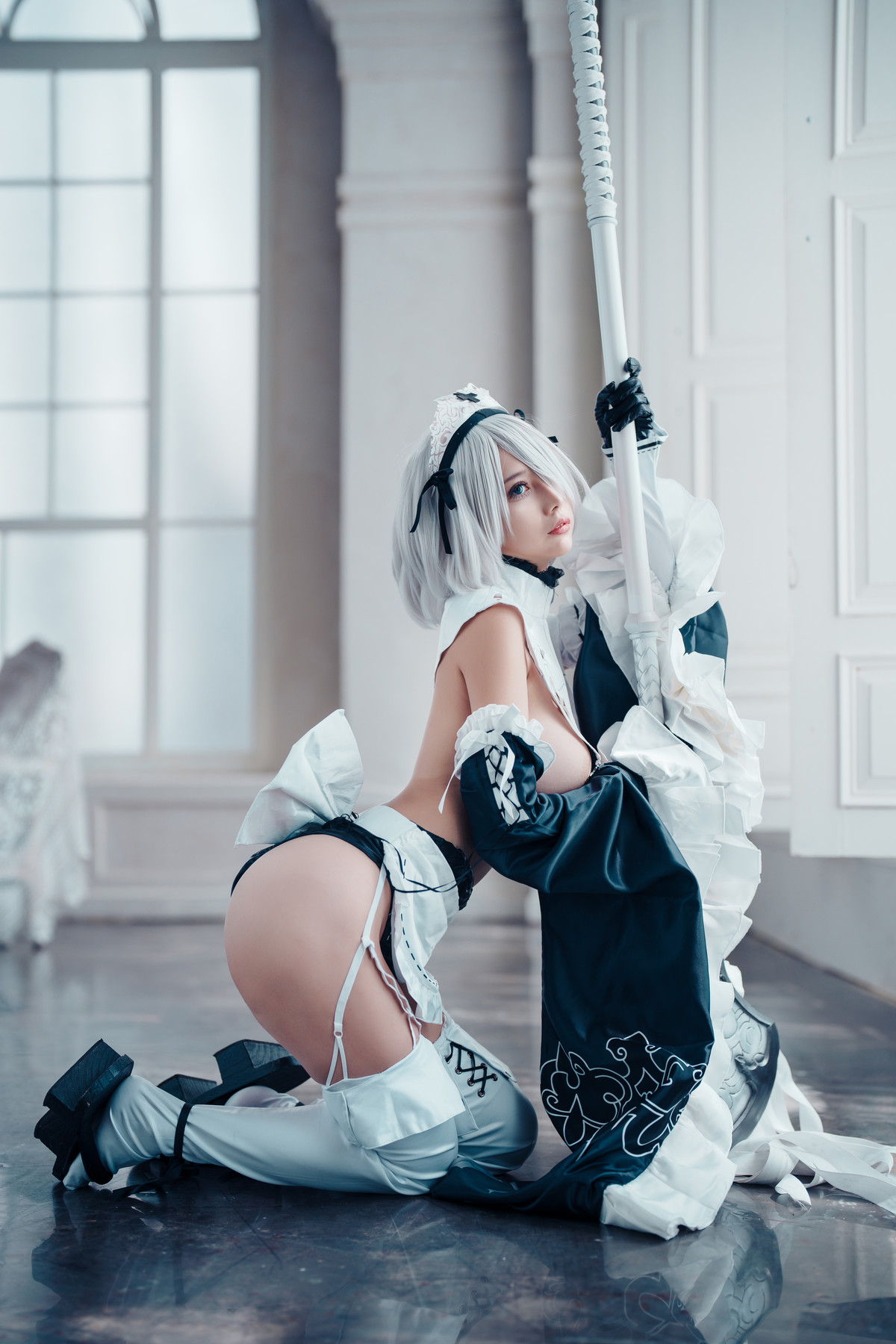 Cosplay 沖田凜花Rinka 2B Maid