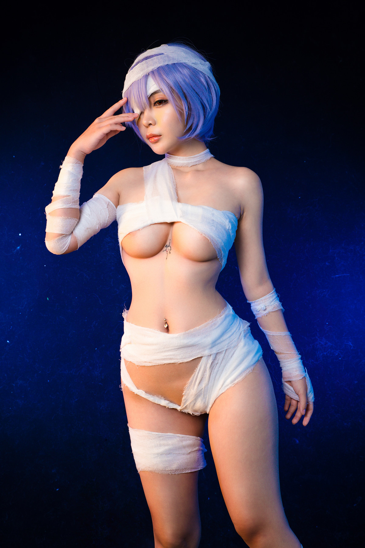 Возбуждающий Косплей Umeko.J 綾波レイ Rei Ayanami раздвинула ножки