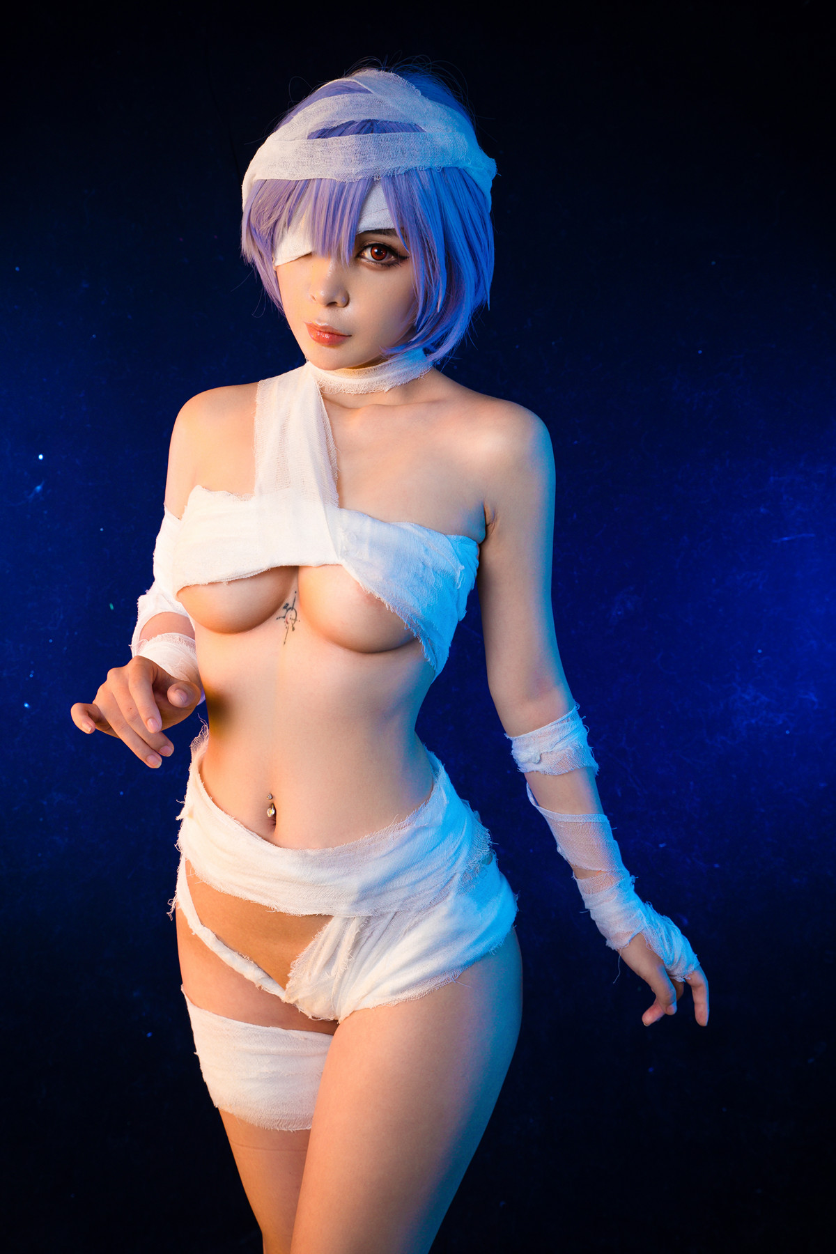 Качественный Косплей Umeko.J 綾波レイ Rei Ayanami роскошные сиськи