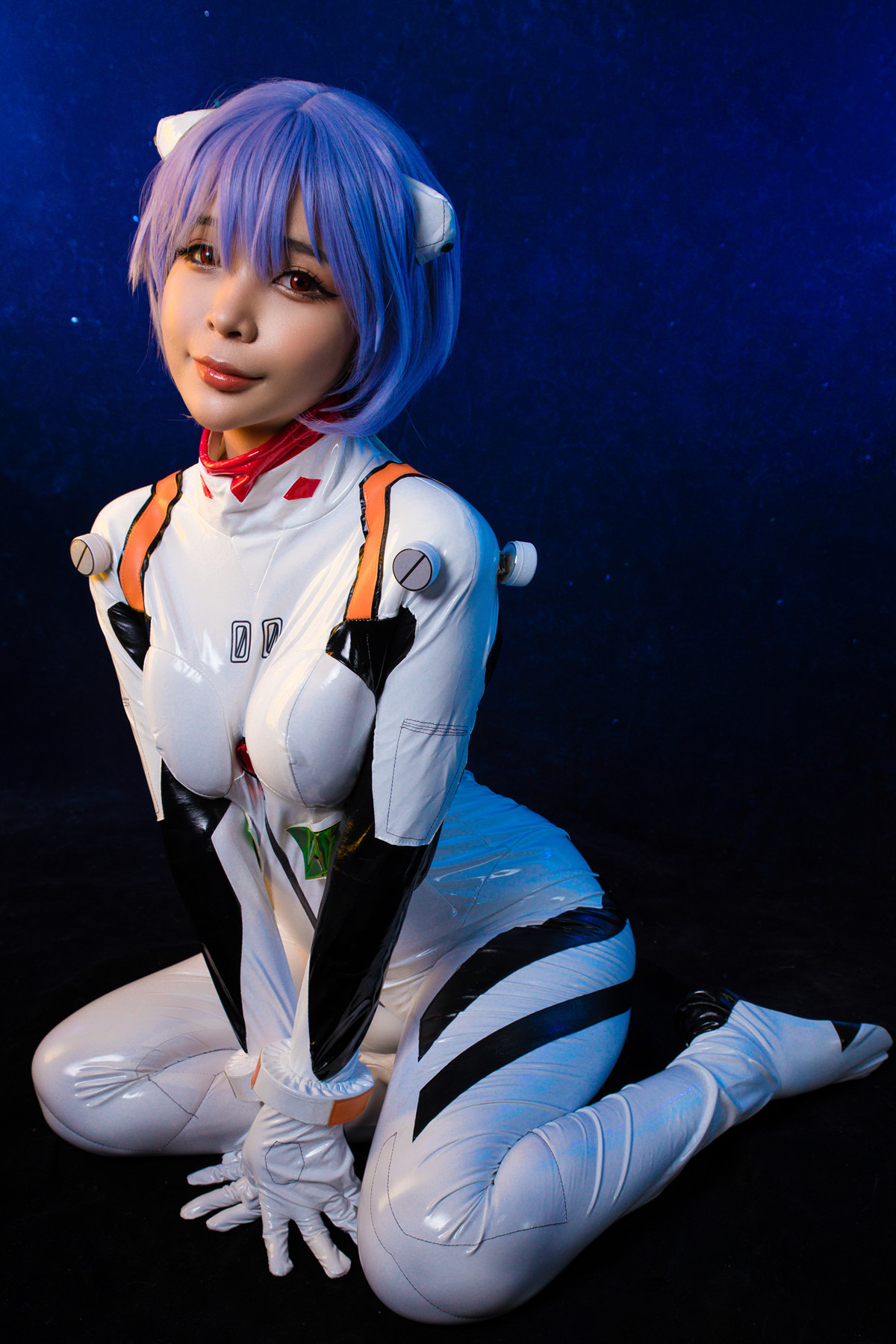 Сексуально притягательный Косплей Umeko.J 綾波レイ Rei Ayanami азиатка раздевается до гола