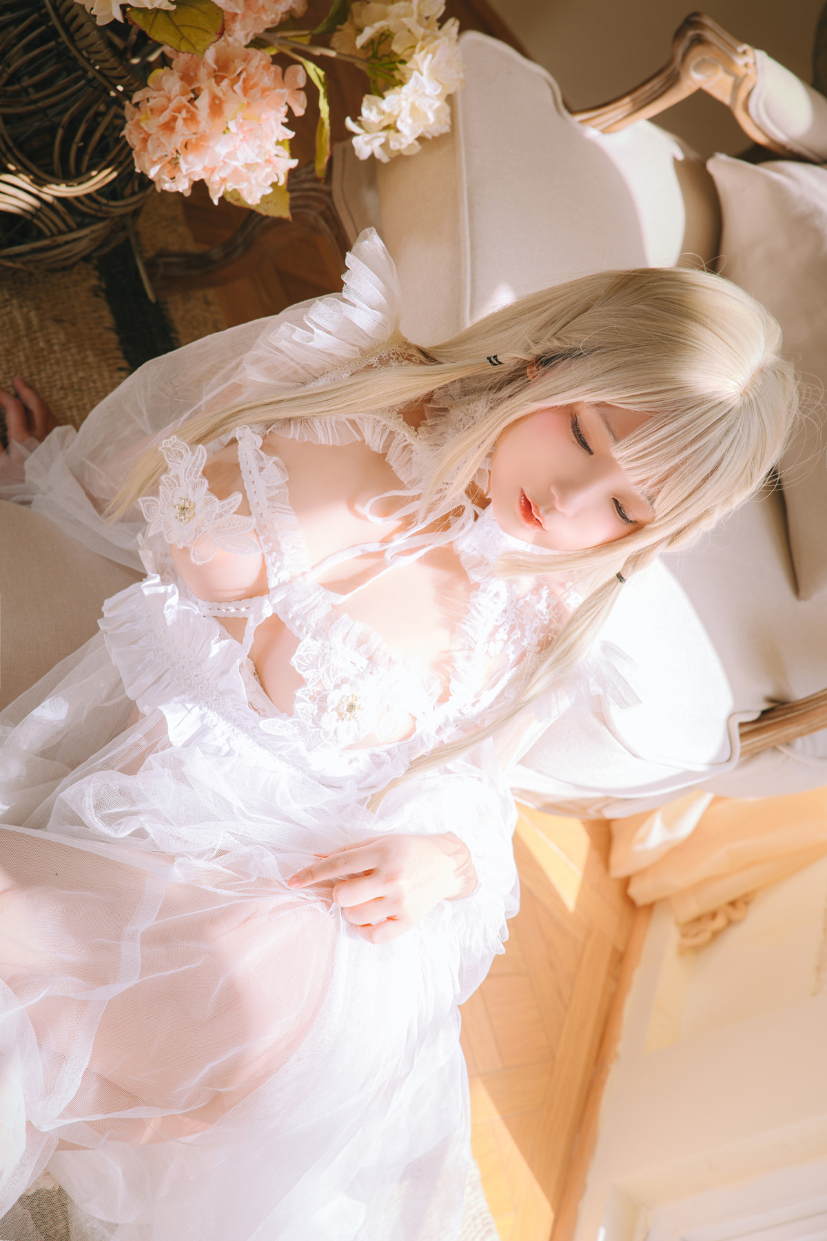 Cosplay Rinaijiao日奈娇 白纱衣 Set.01