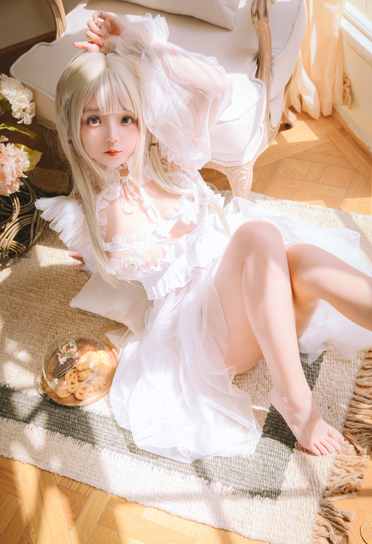 Cosplay Rinaijiao日奈娇 白纱衣 Set.01