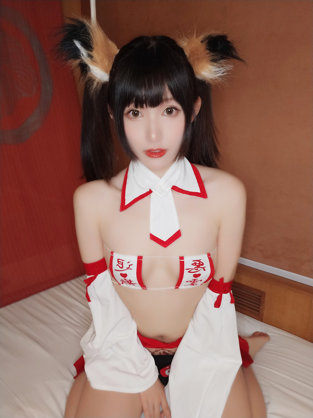 Cosplay 木之本果 自撮り 神社の巫女