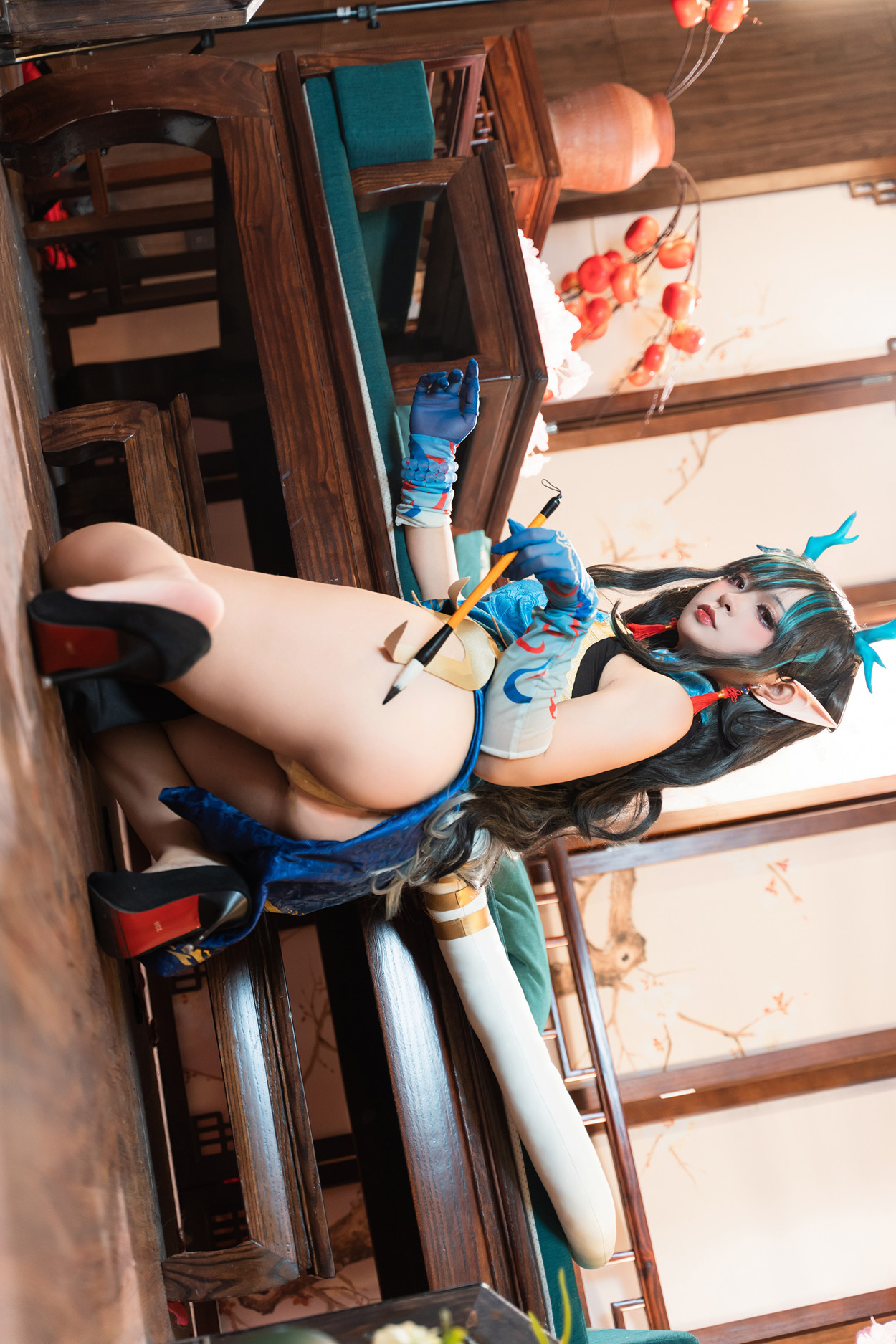 Cosplay 小和甜酒 & 橙风千雅 明日方舟年夕旗袍双人御守 Set.03