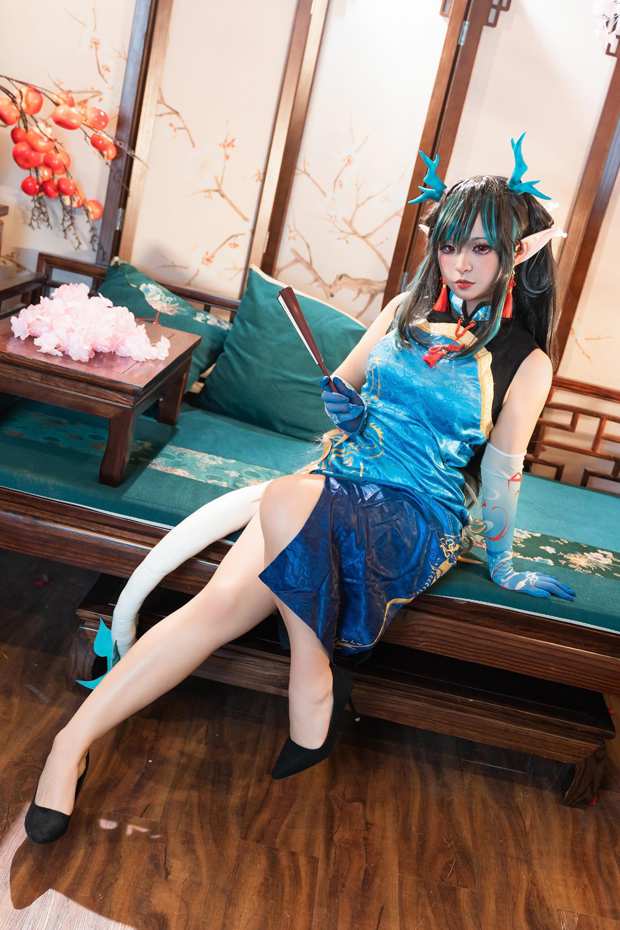 Cosplay 小和甜酒 & 橙风千雅 明日方舟年夕旗袍双人御守 Set.03