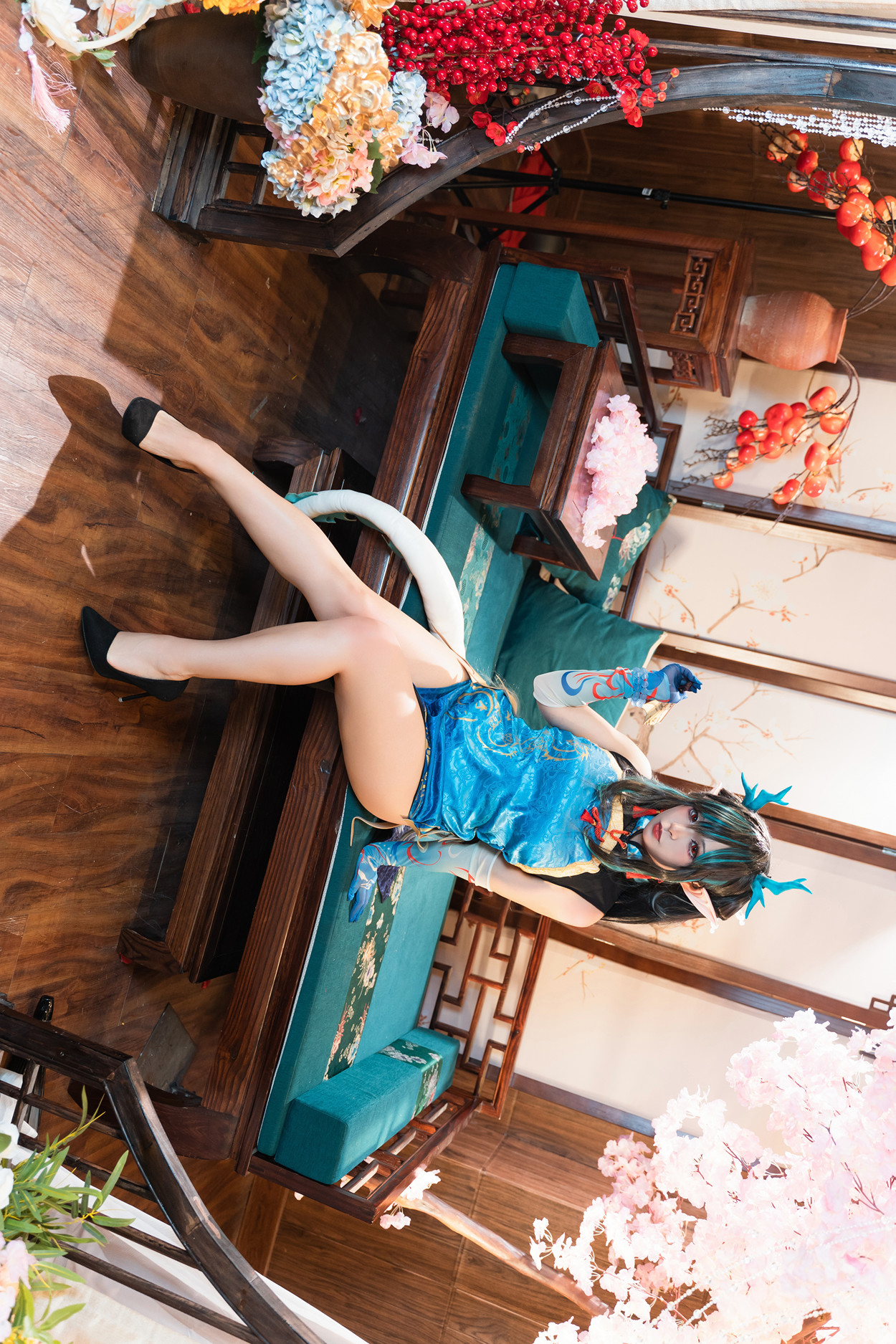 Cosplay 小和甜酒 & 橙风千雅 明日方舟年夕旗袍双人御守 Set.03