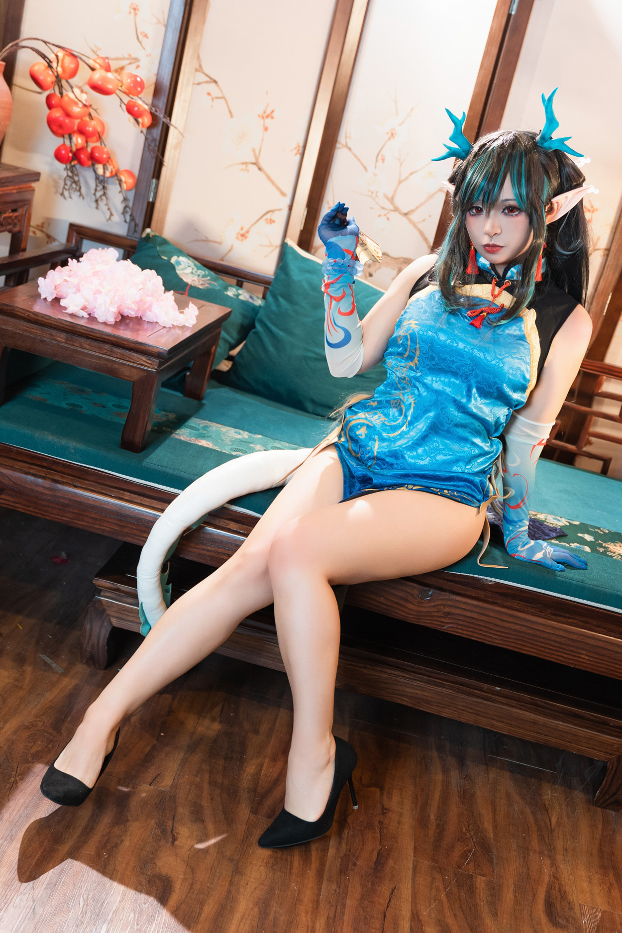 Cosplay 小和甜酒 & 橙风千雅 明日方舟年夕旗袍双人御守 Set.03