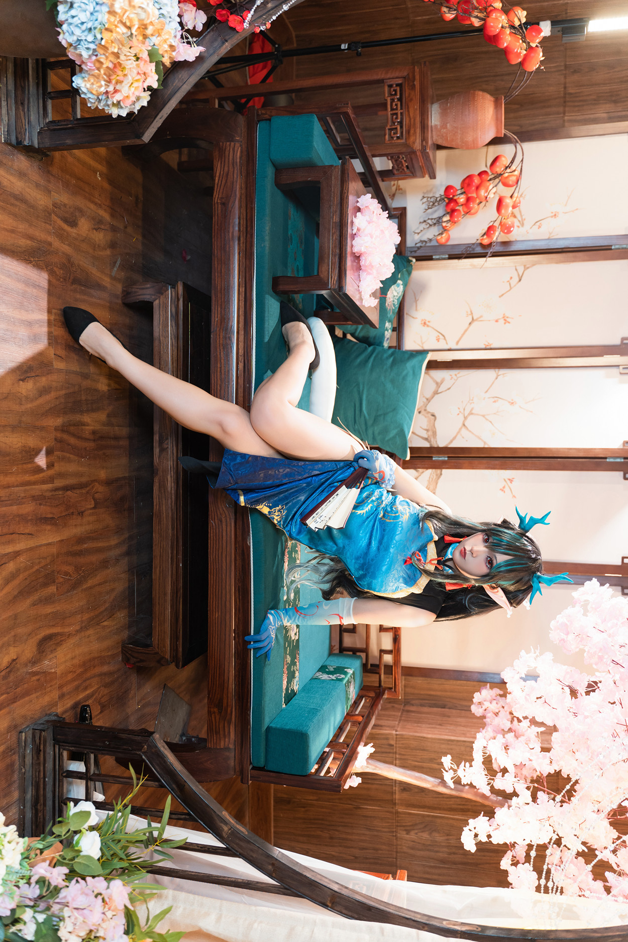 Cosplay 小和甜酒 & 橙风千雅 明日方舟年夕旗袍双人御守 Set.03