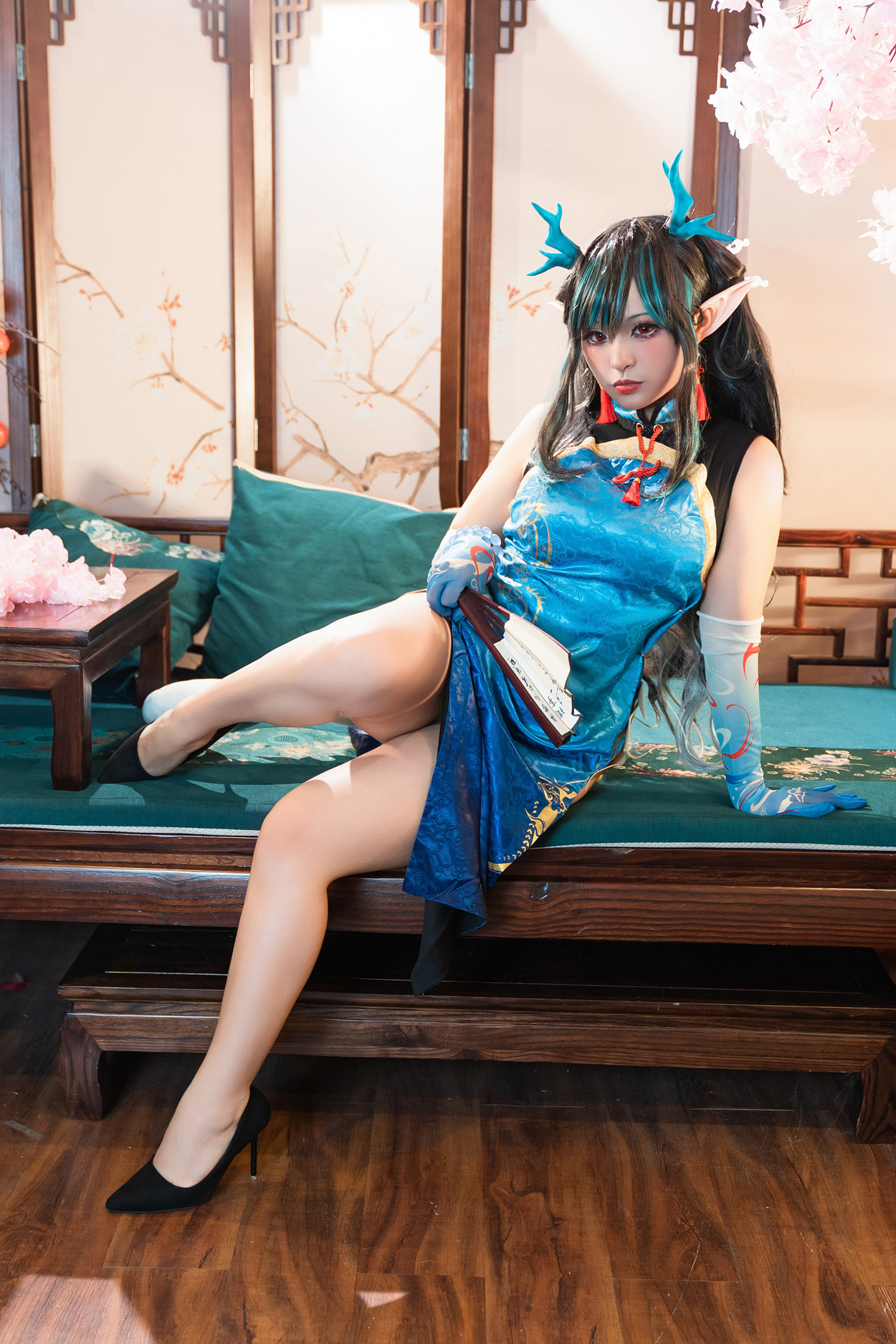 Cosplay 小和甜酒 & 橙风千雅 明日方舟年夕旗袍双人御守 Set.03