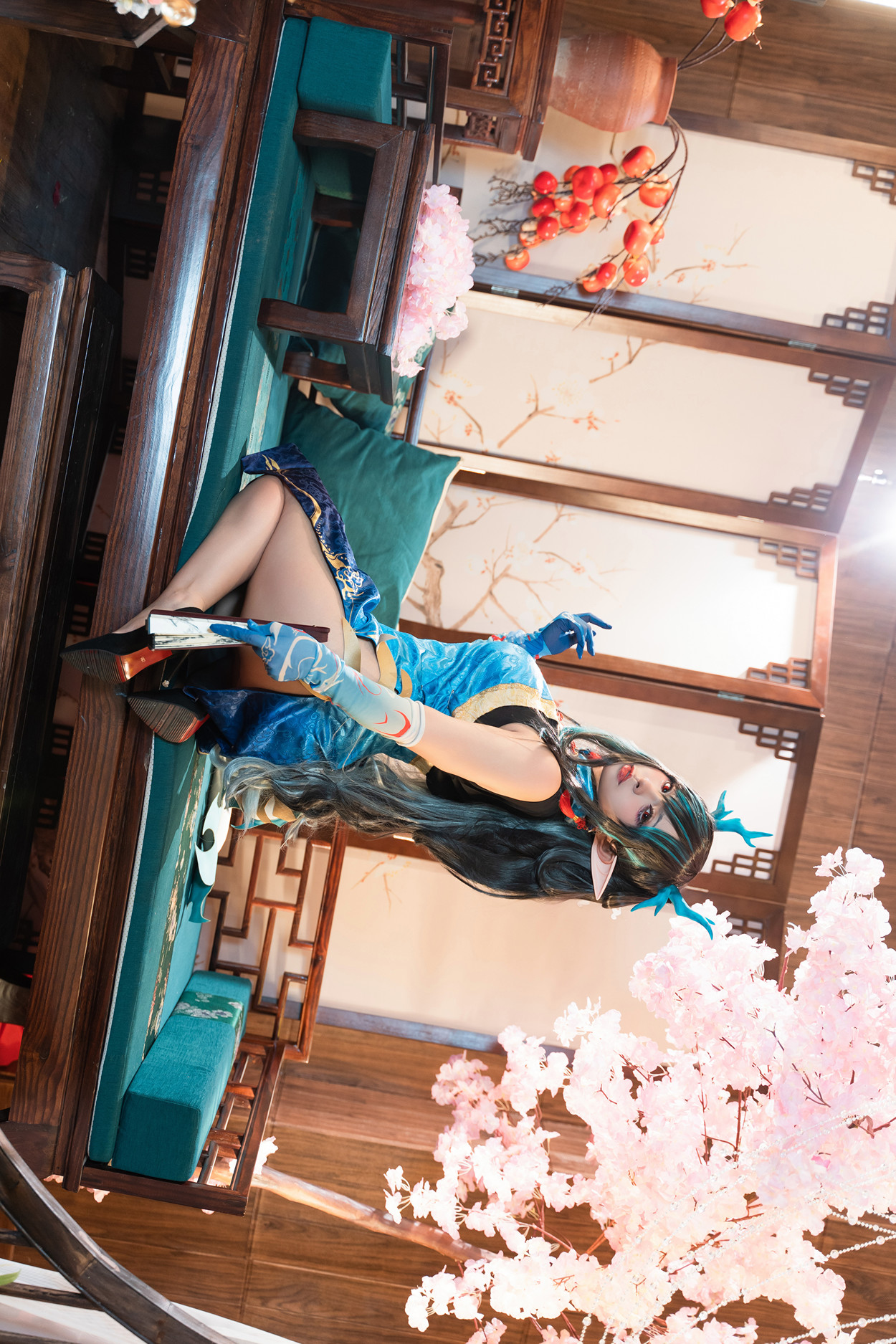 Cosplay 小和甜酒 & 橙风千雅 明日方舟年夕旗袍双人御守 Set.03