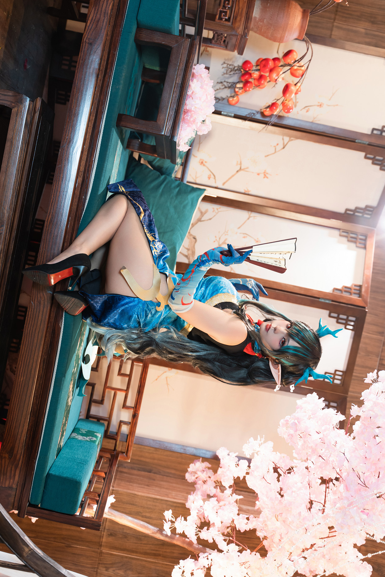 Cosplay 小和甜酒 & 橙风千雅 明日方舟年夕旗袍双人御守 Set.03