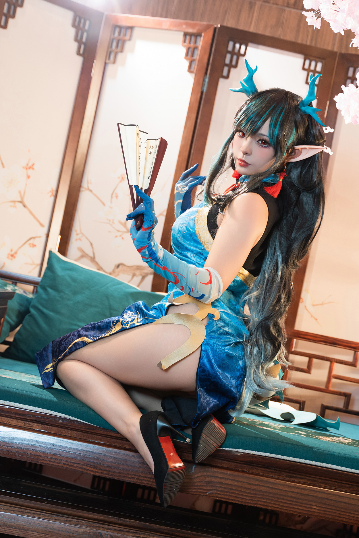 Cosplay 小和甜酒 & 橙风千雅 明日方舟年夕旗袍双人御守 Set.03