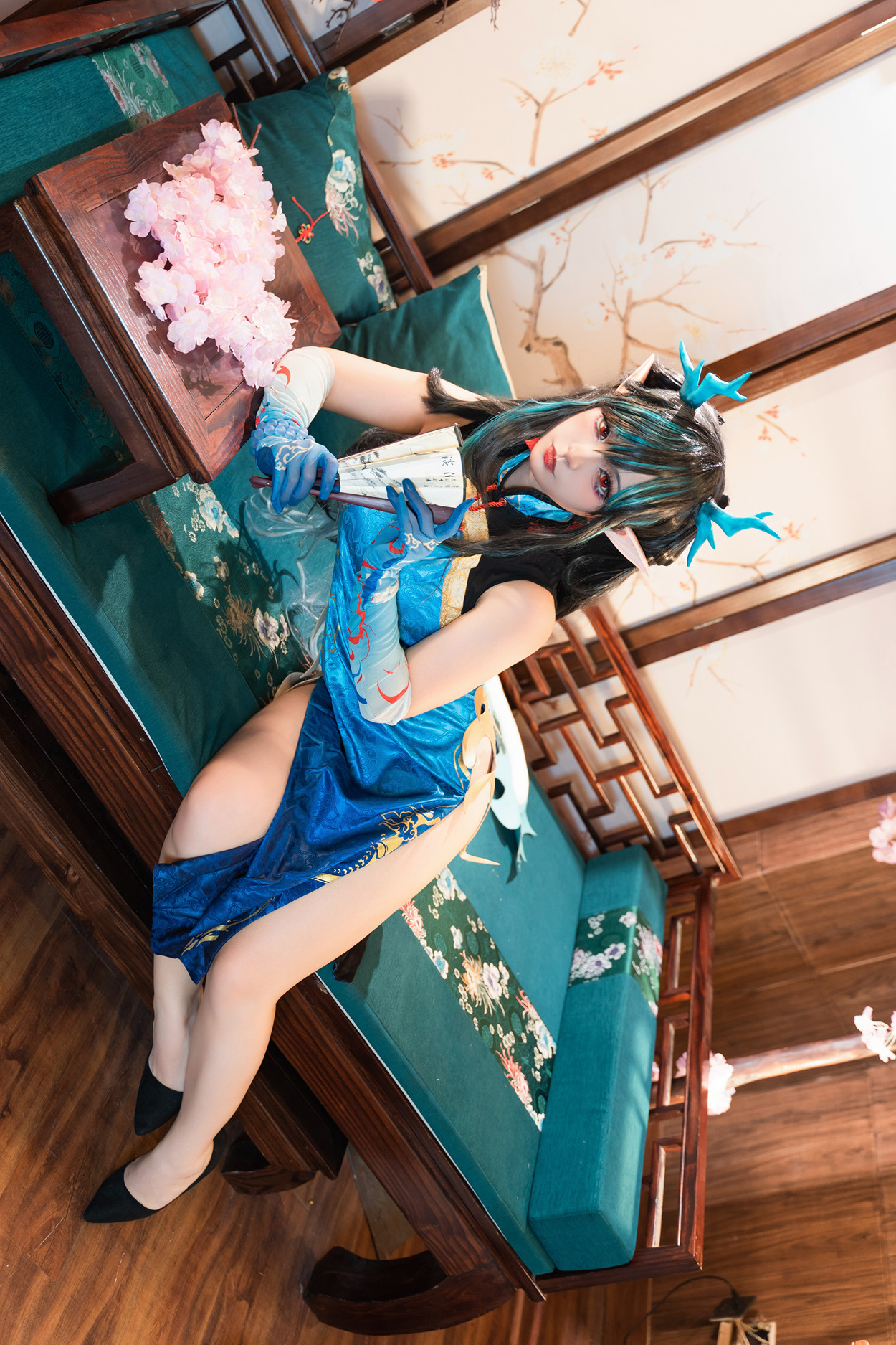 Cosplay 小和甜酒 & 橙风千雅 明日方舟年夕旗袍双人御守 Set.03