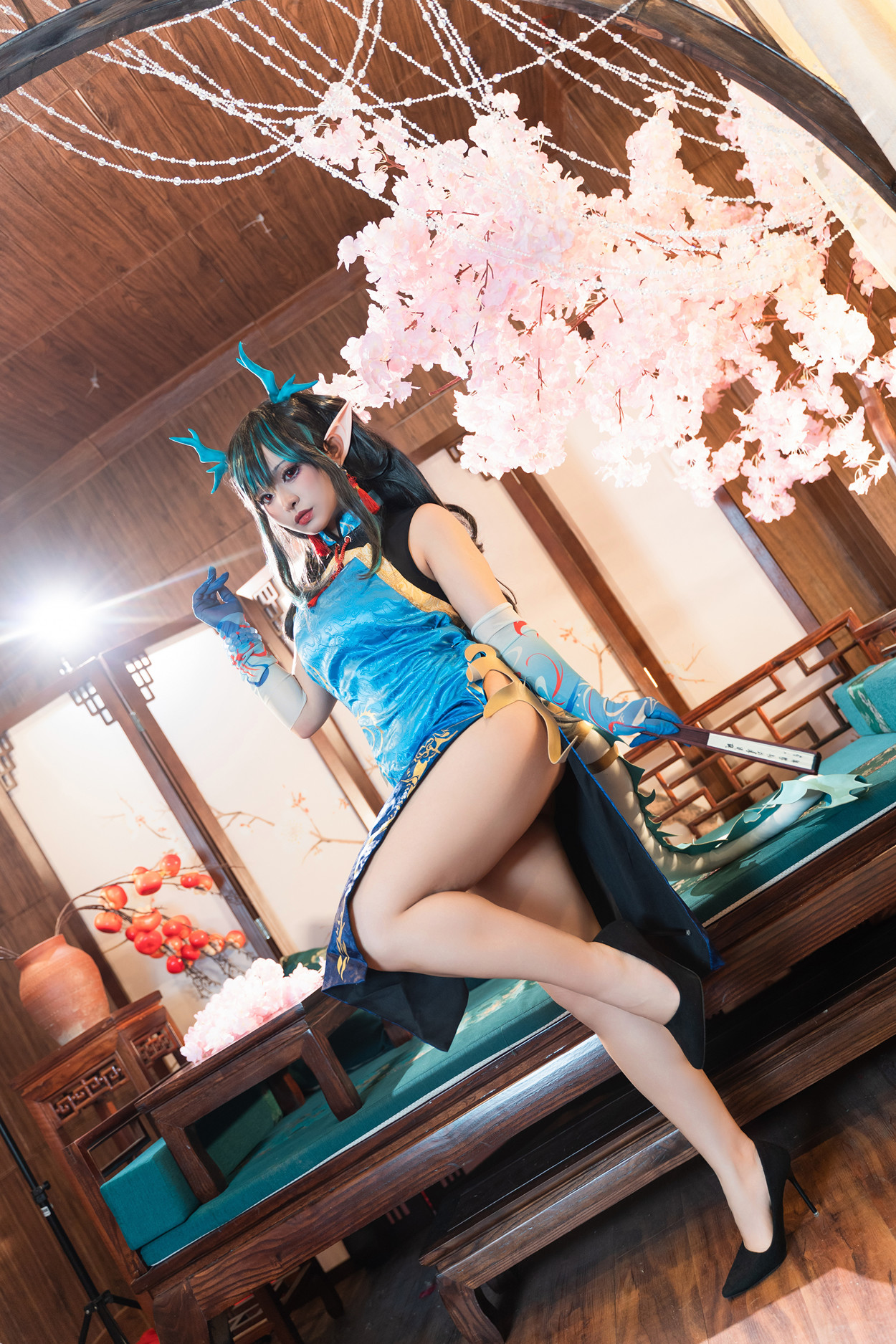 Cosplay 小和甜酒 & 橙风千雅 明日方舟年夕旗袍双人御守 Set.03