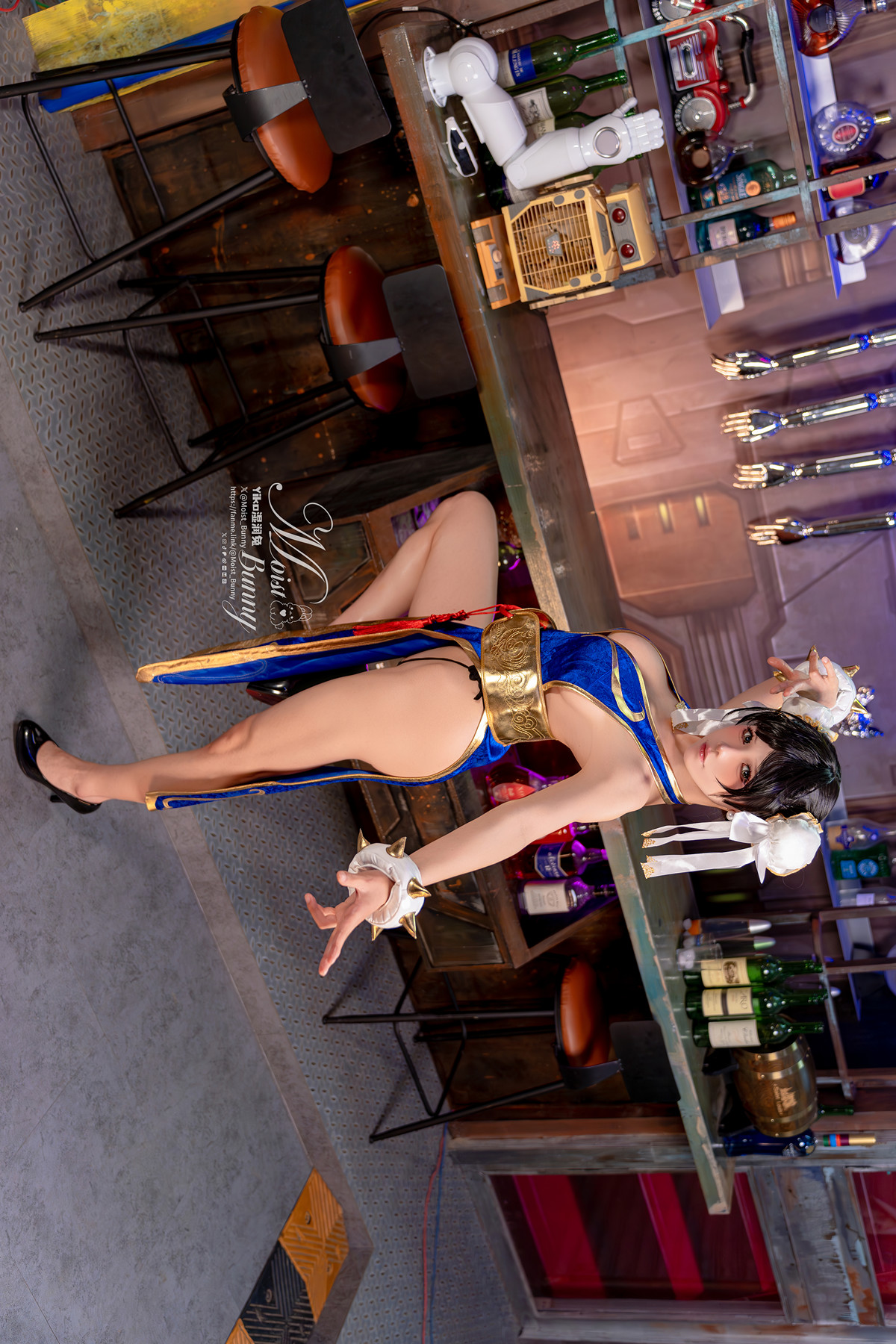 Cosplay 黏黏团子兔 – 2月作品『街霸 春丽』桃花旗袍 Set.01